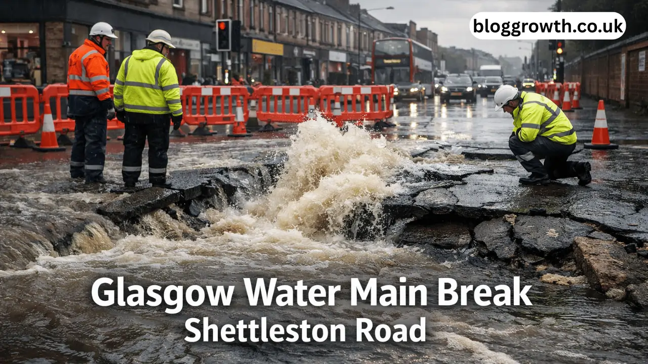 glasgow water main break shettleston road