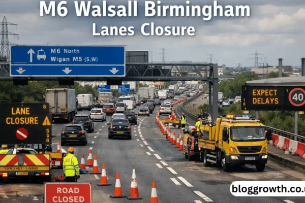 m6 walsall birmingham lanes closure