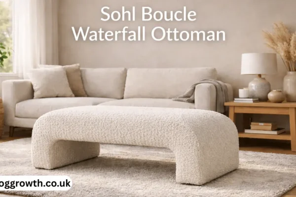 sohl boucle waterfall ottoman